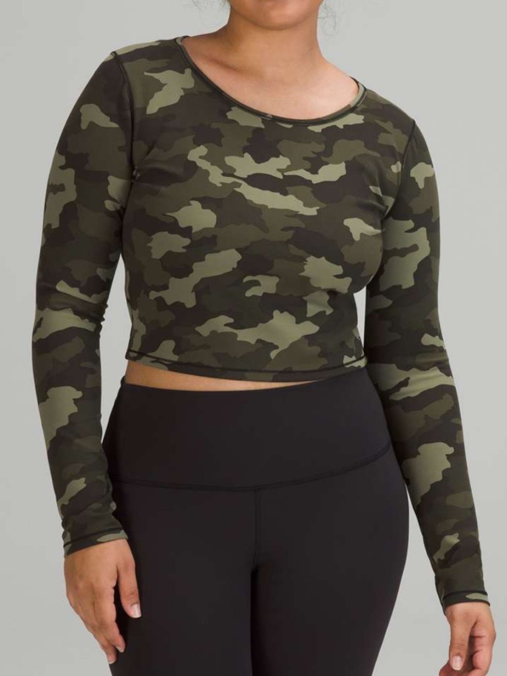 NWT $88 Lululemon Wunder Train Cropped Long Sleeve Shirt